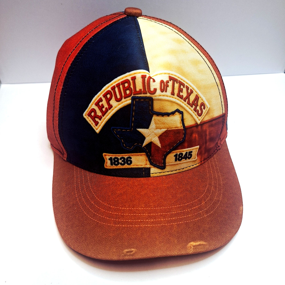 Republic of Texas Hat Trucker Printed Adjustable Snapback Cap New Relaxed Curve